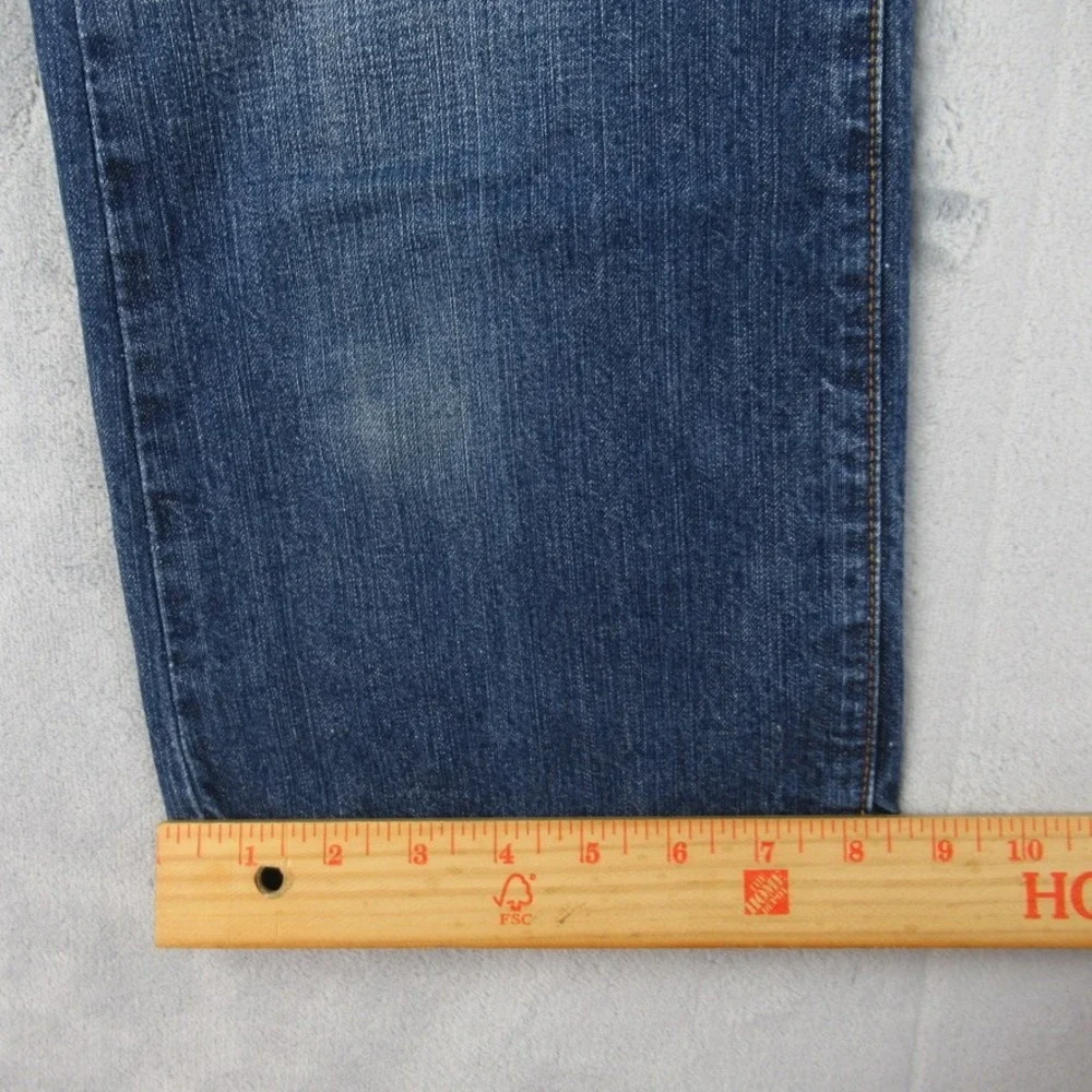 Lucky Brand Dungarees Classic Fit Crop Jeans Blue Denim 8AF9010-08N Mens Size 27